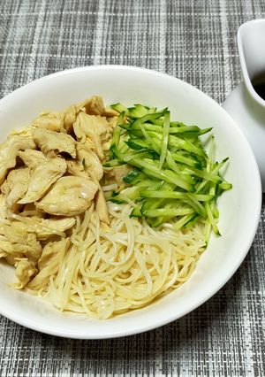 カレー風味のめんつゆでささみそうめん-レシピのメイン写真