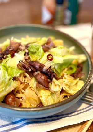 【旬×旬】春キャベツとホタルイカのパスタ-レシピのメイン写真