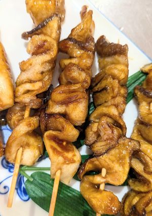 鶏皮風エリンギの串焼き-レシピのメイン写真