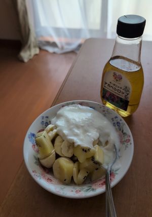 キウイとバナナのヨーグルトシロップ和え-レシピのメイン写真