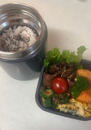 息子弁当153焼肉-レシピのメイン写真