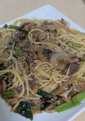 塩麹仕立てのいわし味噌煮缶パスタ-レシピのメイン写真