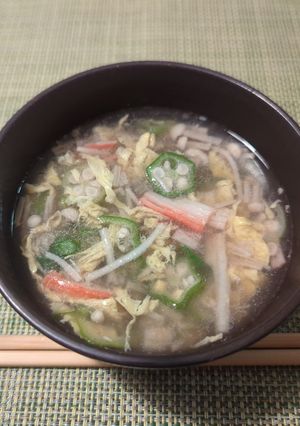 とろとろオクラの簡単中華スープ-レシピのメイン写真