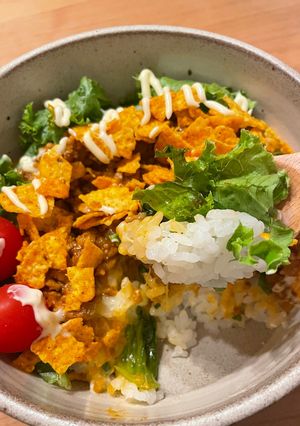 食感たのしい♪簡単カフェ風タコライス-レシピのメイン写真