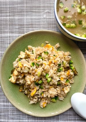 ゴーヤチャーハン＆ゴーヤ入りフォースープ-レシピのメイン写真