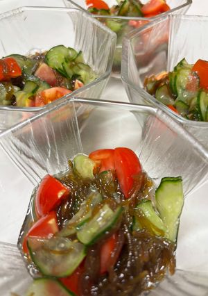 簡単3色もずく酢サラダ🥗無添加-レシピのメイン写真