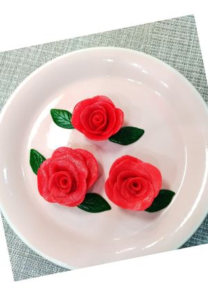 手作りマジパンで薔薇作り♪-レシピのメイン写真