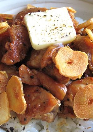 【 鶏もも肉のガリバタ醤油飯 〗-レシピのメイン写真