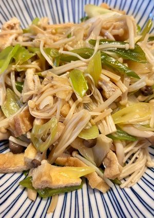 九条ねぎときのこのくったり煮-レシピのメイン写真