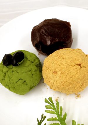 【米麹甘酒】炊飯器で炊くだけ！3色おはぎ-レシピのメイン写真