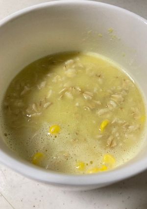 レンジでオートミールスープ粥-レシピのメイン写真