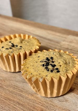 レンジで簡単♪黒ごま蒸しパン-レシピのメイン写真
