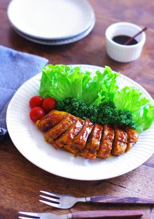 レンジで！鶏むね肉のカレー照り焼きチキン-レシピのメイン写真