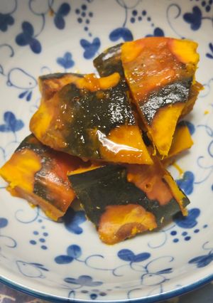 かぼちゃのレンチン煮（和風煮付け風）-レシピのメイン写真