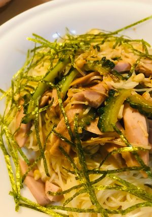 魚肉ソーセージのゴーヤ—素麺チャンプルー-レシピのメイン写真