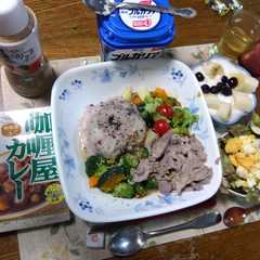 รูปของ カレーorハヤシ御粥にもレンジ加熱野菜類onにも