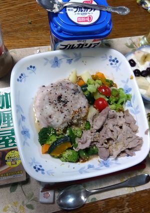 カレーorハヤシ御粥にもレンジ加熱野菜類onにも-レシピのメイン写真