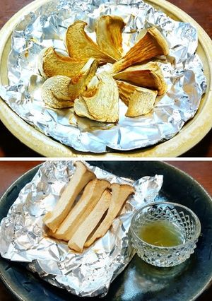 焼き茸　あわび茸・エリンギ＋へべす-レシピのメイン写真