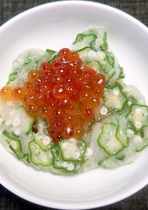 イクラとオクラと大根おろしの小鉢-レシピのメイン写真