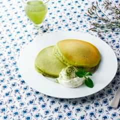 รูปของ 桑抹茶のふわもちホットケーキ