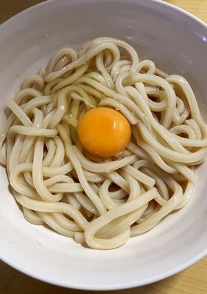 レンチンで✨簡単🩷冷やしぶっかけ釜玉うどん⭐️-レシピのメイン写真