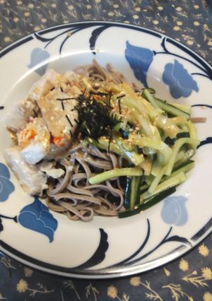 鶏むねときゅうりの冷やしごまだれそば-レシピのメイン写真