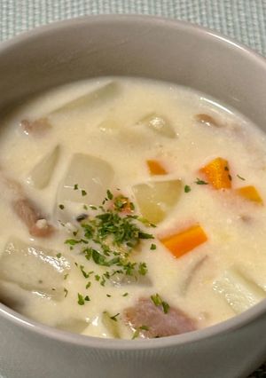 あさり缶で！簡単クラムチャウダー🥣-レシピのメイン写真
