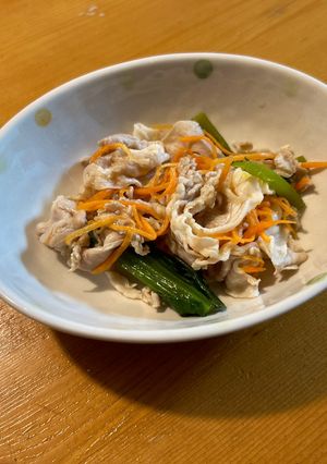豚しゃぶと小松菜の和え物-レシピのメイン写真