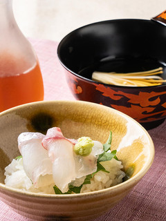 えのき出汁の鯛茶漬け えのきのすまし汁-レシピのメイン写真