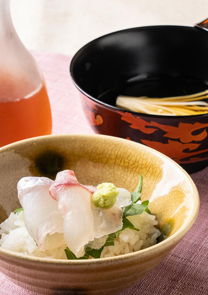 えのき出汁の鯛茶漬け えのきのすまし汁-レシピのメイン写真