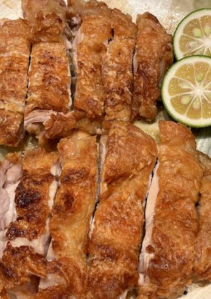 鶏もも肉の焼き一枚唐揚げ-レシピのメイン写真