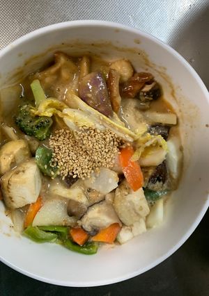 肉無チクワクリーミー梅タルタル味野菜炒め-レシピのメイン写真