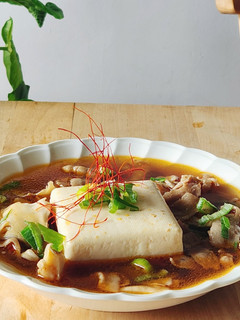豆腐&豚バラ☆旨みは舞茸汁☆寒い日の夜食-レシピのメイン写真