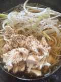 鳥ささみとネギの美味い冷やし素麺😋