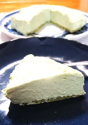 水切りヨーグルトの抹茶レアチーズケーキ-レシピのメイン写真