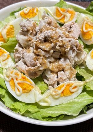 豚🐷しゃぶしゃぶのゴマだれサラダ🥗😃-レシピのメイン写真