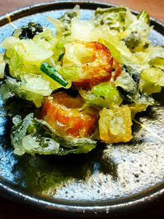葉玉葱、新若布、ちくわのかき揚げ【改訂】-レシピのメイン写真