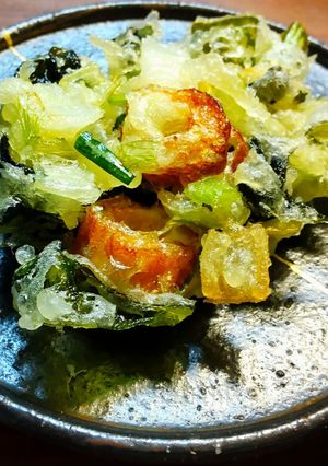 葉玉葱、新若布、ちくわのかき揚げ【改訂】-レシピのメイン写真