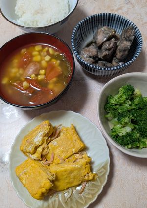簡単★昼食！紅生姜としらすの厚焼きたまご-レシピのメイン写真