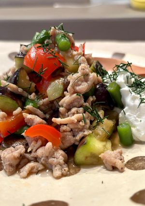 鶏ひき肉と茄子のスイートチリソース炒め-レシピのメイン写真