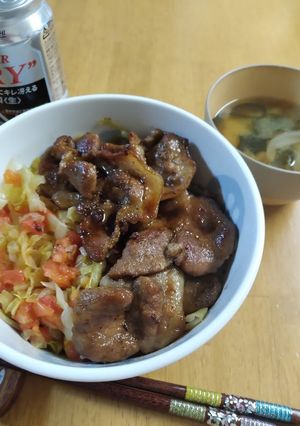 焼千斬キャベツ の 焦がし豚丼 じゃぁ~-レシピのメイン写真