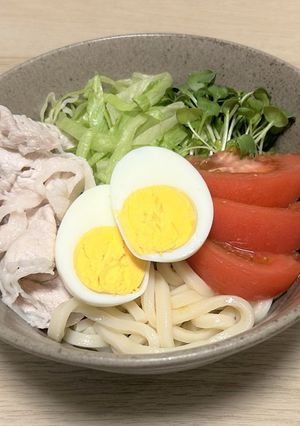 冷しゃぶごまだれうどん（透析食）-レシピのメイン写真