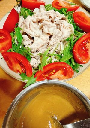 胡麻酢醤油だれの冷しゃぶ😻-レシピのメイン写真