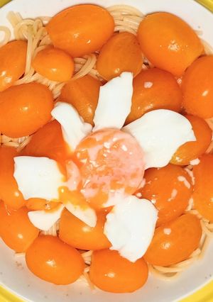「黄色プチトマトだらけの冷製パスタ」-レシピのメイン写真