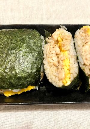 ササミとたまごの高タンパクおにぎらず-レシピのメイン写真
