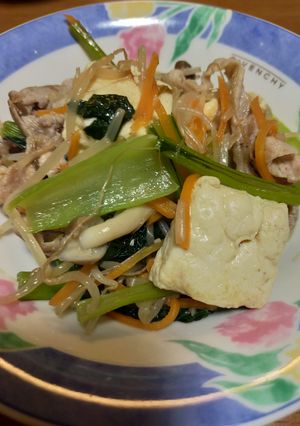 豆腐と小松菜の炒め物-レシピのメイン写真