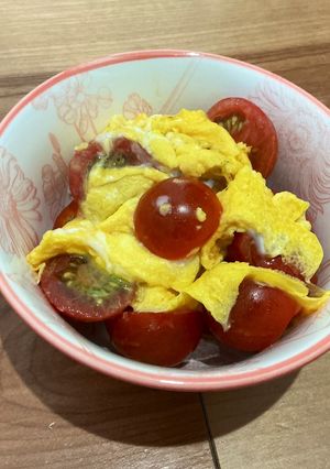 ミニトマトと卵の簡単炒め-レシピのメイン写真