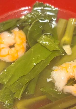 エビと空芯菜のエスニックスープ-レシピのメイン写真