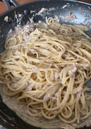 鯖缶コンソメマヨワンパンパスタ-レシピのメイン写真
