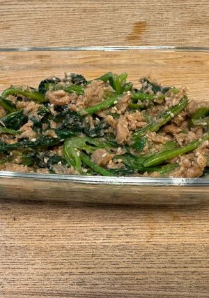 ほうれん草とツナのごま味噌和え-レシピのメイン写真